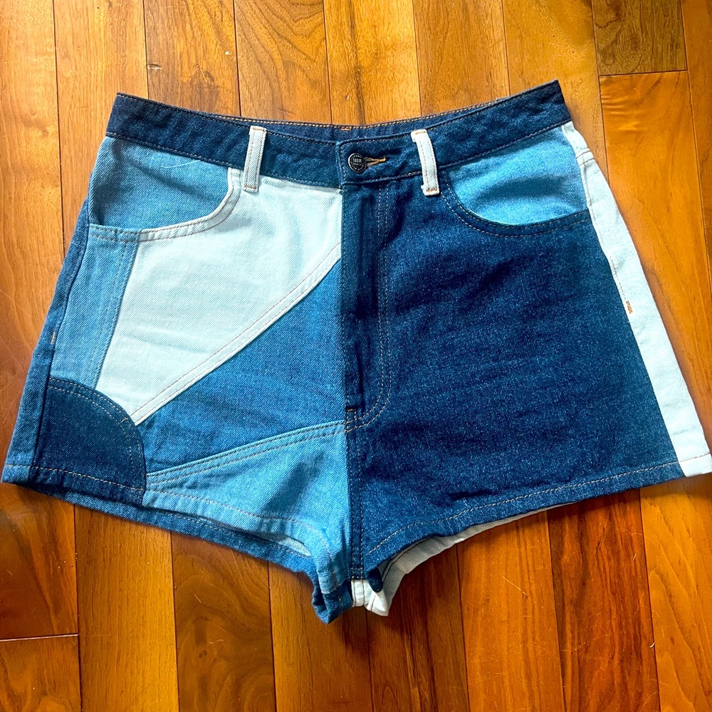 FARM Rio Blue Patchwork Women Shorts